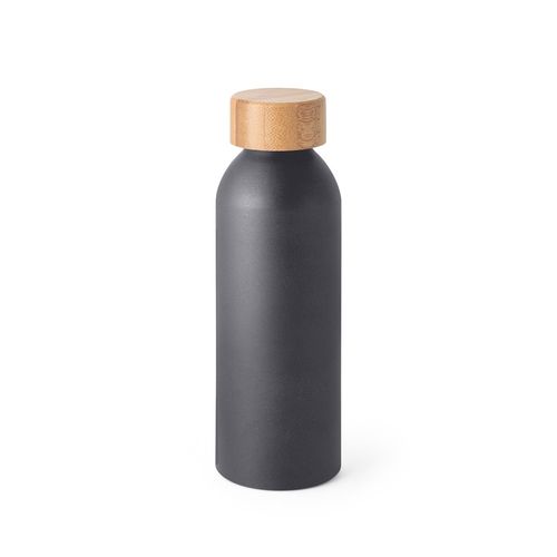 QUETA. Bouteille 550mL en aluminium avec bouchon en bambou QUETA. Bouteille 550mL en aluminium avec bouchon en bambou