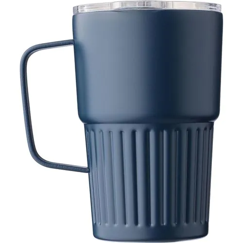Recycled stainless steel double-walled travel mug (450 ml) Calo Recycled stainless steel double-walled travel mug (450 ml) Calo
