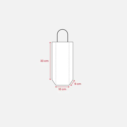 157 g/m2 laminated paper bottle shopping bag with gusset and bottom reinforcement, string