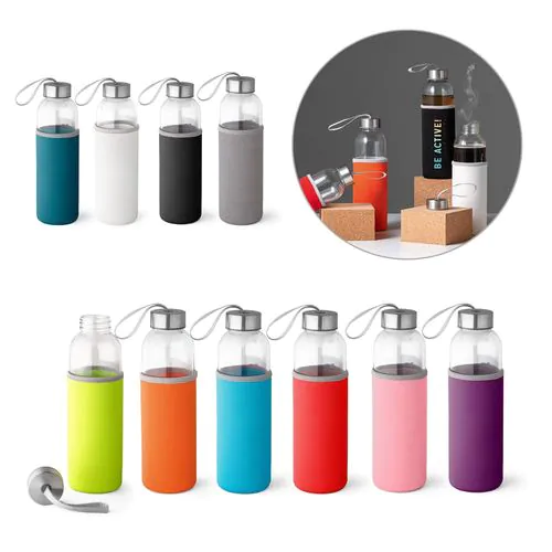 RAISE. Bouteille de sport en verre et acier inoxydable 520 mL RAISE. Bouteille de sport en verre et acier inoxydable 520 mL