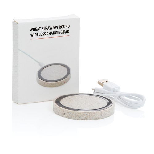 Wheat Straw 5W round wireless charging pad Wheat Straw 5W round wireless charging pad