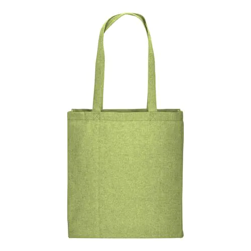 150 g/m2 recycled cotton shopping bag, melange effect, long handles and gusset 150 g/m2 recycled cotton shopping bag, melange effect, long handles and gusset
