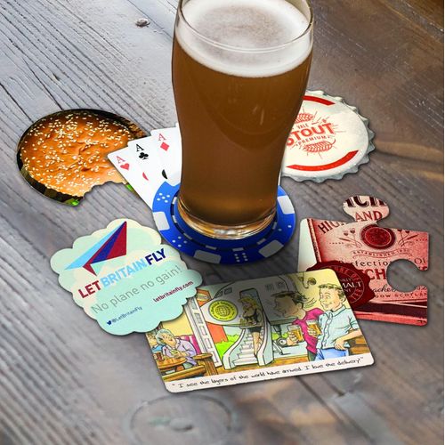 Custom Shaped Premium Beer Mats Custom Shaped Premium Beer Mats