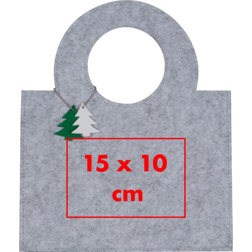 Felt bag with fir tree pendant Felt bag with fir tree pendant