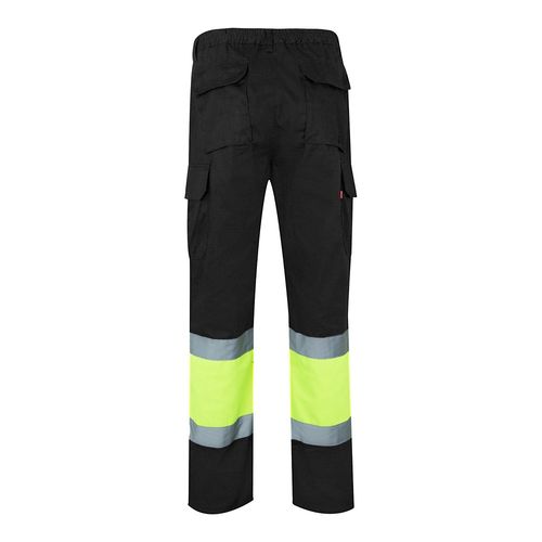 VL ATHENA. Pantaloni in twill bicolore, foderati, con diverse tasche, in cotone (20%) e poliestere (80%)