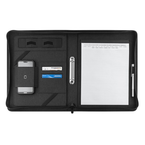 Blackmaxx® Executive Business Portfolio "MaxiZip4" noir