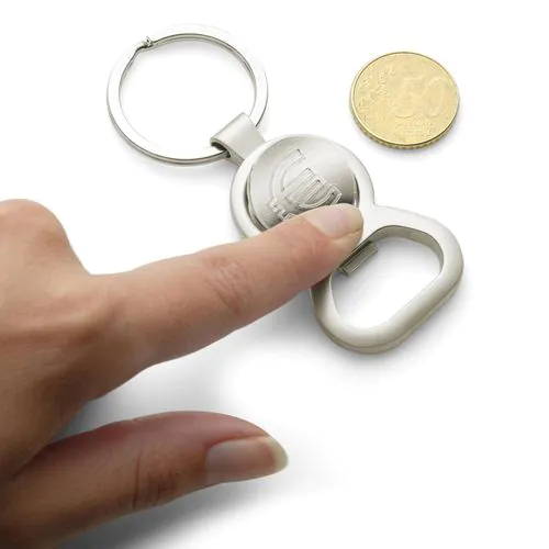 Porte-clés en métal avec décapsuleur Soren Porte-clés en métal avec décapsuleur Soren