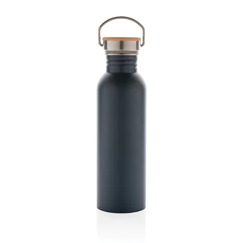 Bouteille en acier inoxydable avec couvercle en bambou Bouteille en acier inoxydable avec couvercle en bambou