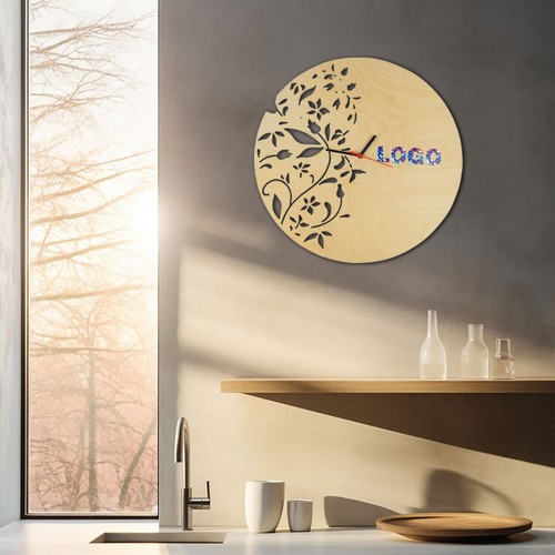 CUSTOMIZABLE WOODEN WALL CLOCK 45CM