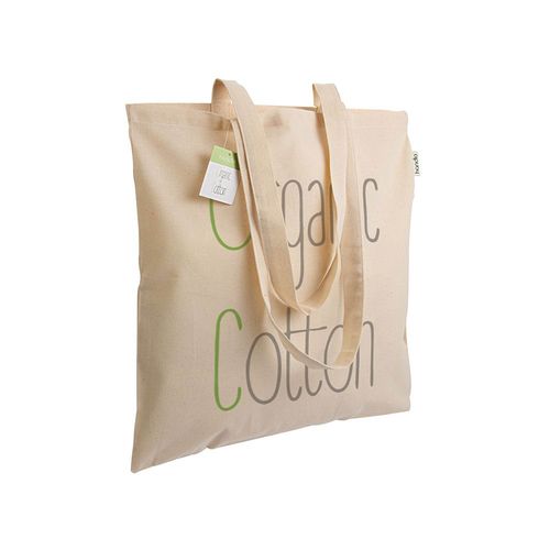 140 g/m2 organic cotton shopping bag, long handles 140 g/m2 organic cotton shopping bag, long handles