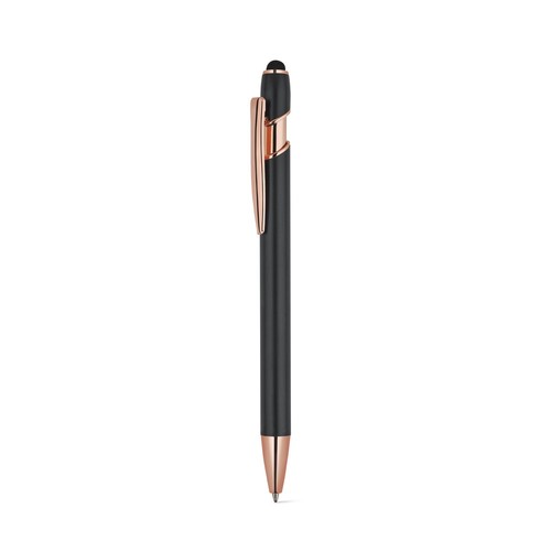 NEIL ROSE. Penna a sfera realizzata in alluminio riciclato (100% rAL), con finitura opaca e inchiostro blu NEIL ROSE. Penna a sfera realizzata in alluminio riciclato (100% rAL), con finitura opaca e inchiostro blu