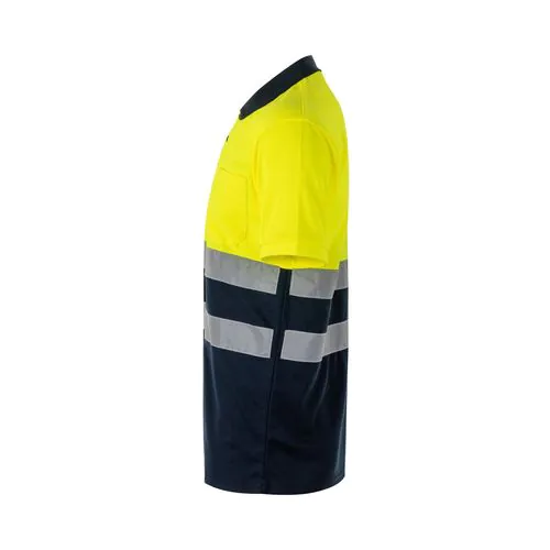 VL FORTUNA. Polo Bird-eye (140g/m²) à manches courtes, en polyester (100%)