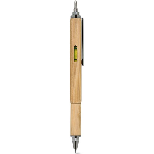 STYLO MULTIFONCTIONNEL EN BAMBOU ET MÉTAL STYLO MULTIFONCTIONNEL EN BAMBOU ET MÉTAL