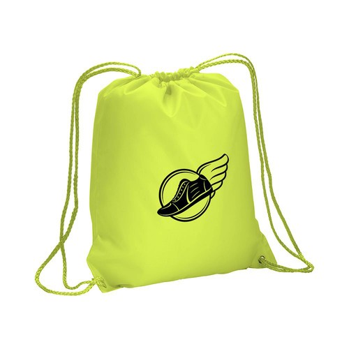 Fluorescent 210T polyester backpack with drawstring closure and reinforced corners Fluorescent 210T polyester backpack with drawstring closure and reinforced corners