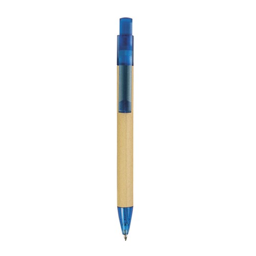 Stylo à déclic en papier recyclé avec détails plastique