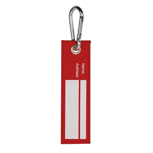 LUGGAGE TAG IN POLYESTER AND METAL LUGGAGE TAG IN POLYESTER AND METAL