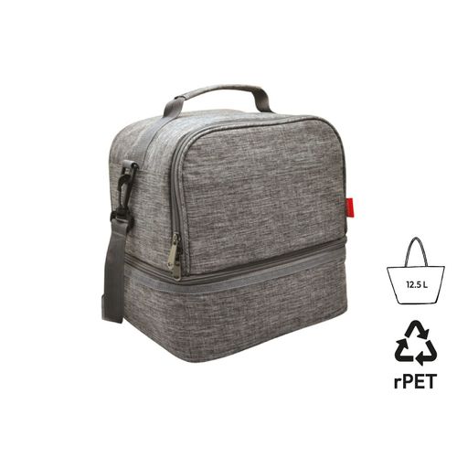 Insulated bento bag 'Uji', RPET heather grey