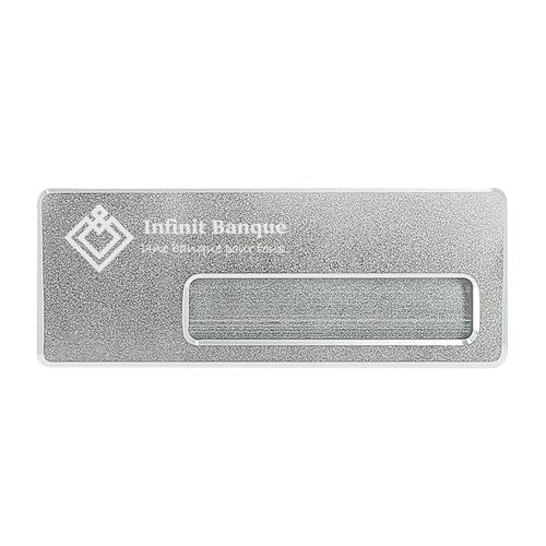 BADGE ALUMINIUM 7 X2.5 CM
