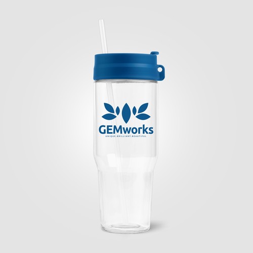 Polar  Recycled Glass Dual Tone Straw Tumbler - 1 L