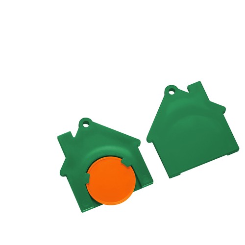 Chip holder with 1€ chip "house" Chip holder with 1€ chip "house"