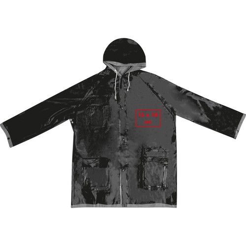 Bicolour reversible raincoat, PVC,XL