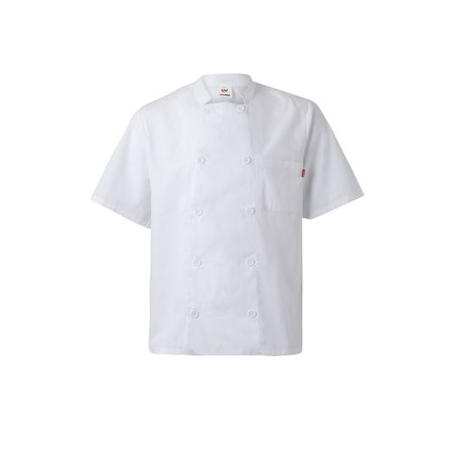 VL DURGA. Short-sleeved poplin (110g/m²) kitchen jacket in cotton (35%) and polyester (65%) VL DURGA. Short-sleeved poplin (110g/m²) kitchen jacket in cotton (35%) and polyester (65%)