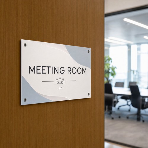 Custom Metal Door Plates - Borderless Design, Made to Order