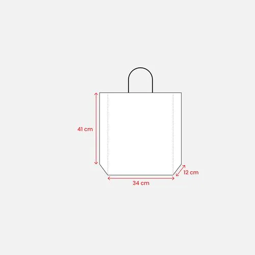 157 g/m2 laminated paper shopping bag with gusset and bottom reinforcement, string handles 157 g/m2 laminated paper shopping bag with gusset and bottom reinforcement, string handles
