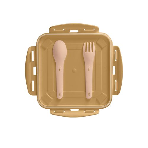 1,2L LUNCH BOX WITH LID, SPOON AND FORK