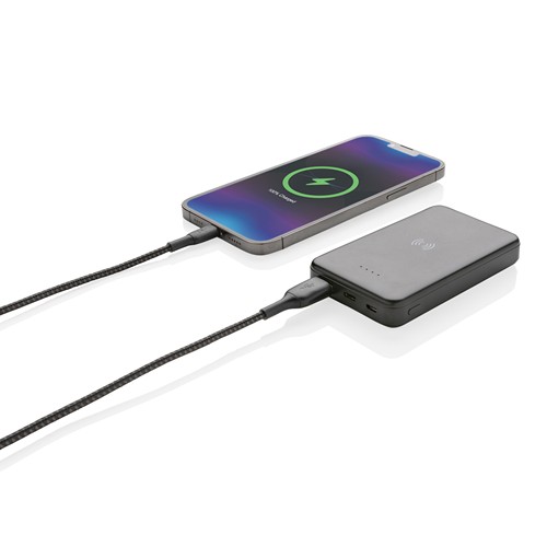 RCS recycled plastic 5.000 mAh 5W wireless powerbank RCS recycled plastic 5.000 mAh 5W wireless powerbank