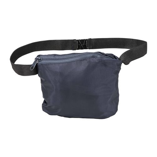 190T polyester windbreaker with fold-away hood with zip. Folds up into a waist bag