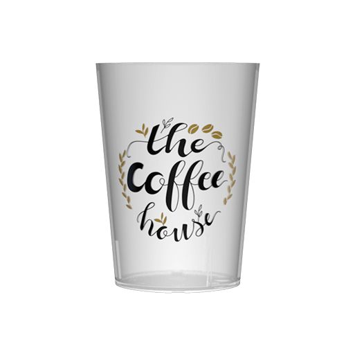 Personalised 10 cl Reusable Plastic Cup - 2 colors screen printing