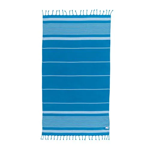 Serviette de plage en coton recyclé style fouta de 350 g/m2