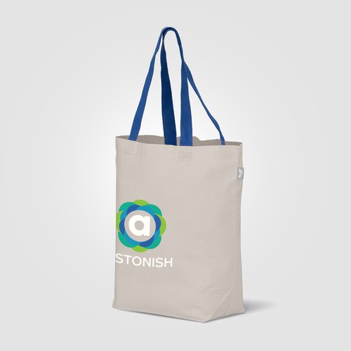 Tonga Recycled 5 oz Cotton Coloured Handle Shopping Tote Bag - 11L