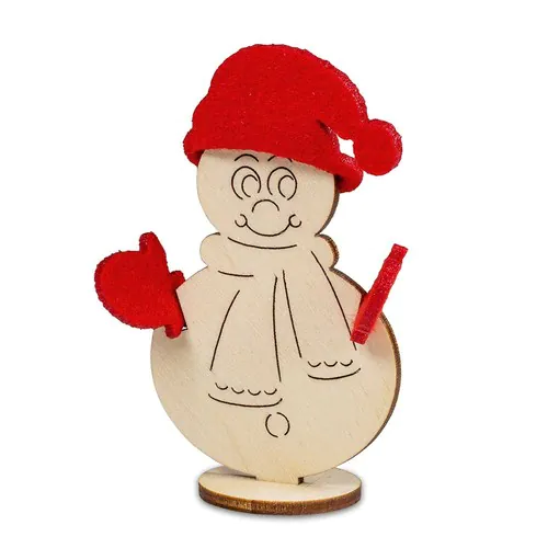 Felt Christmas-card - standard design - snowman Felt Christmas-card - standard design - snowman