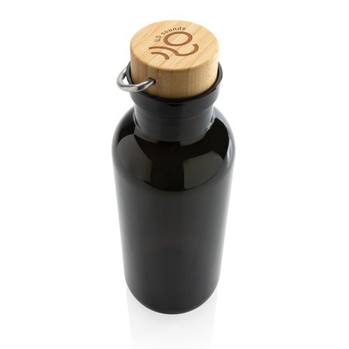 Bouteille 680ml en rPET RCS, couvercle en bambou