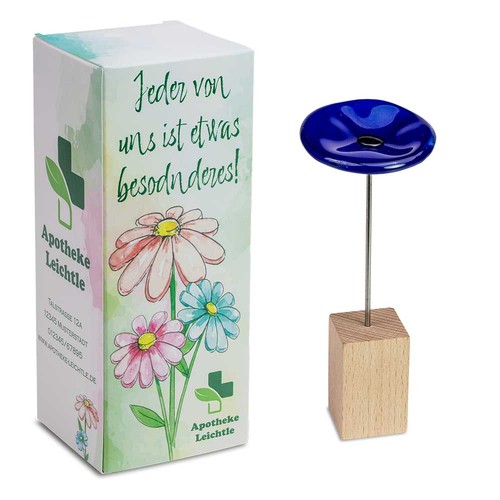 Handgemaakte glazen bloem - Pasen - blauw Handgemaakte glazen bloem - Pasen - blauw