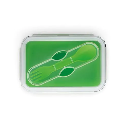 SAFFRON. Lunch Box. Wysuwane hermetyczne pudełko wykonane z silikonu i PP 640 mL