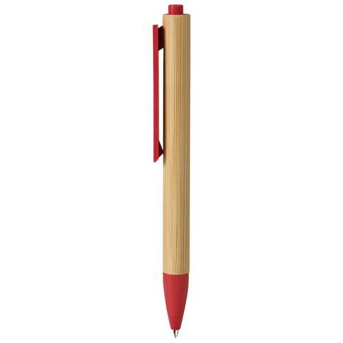 BALLPOINT PEN WITH BLUE REFILL IN BAMBOO AND WHEAT STRAW + ABS BALLPOINT PEN WITH BLUE REFILL IN BAMBOO AND WHEAT STRAW + ABS