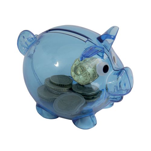Tirelire en plastique en forme de porcelet réutilisable avec capuchon Tirelire en plastique en forme de porcelet réutilisable avec capuchon