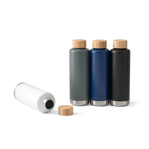 NORRE BOTTLE. Botella de acero inoxidable (36% reciclado) con pared doble de insolacion al vacío 640 mL NORRE BOTTLE. Botella de acero inoxidable (36% reciclado) con pared doble de insolacion al vacío 640 mL