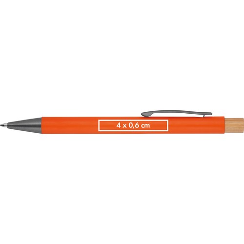 pen made from recycled aluminium with bamboo pusher pen made from recycled aluminium with bamboo pusher