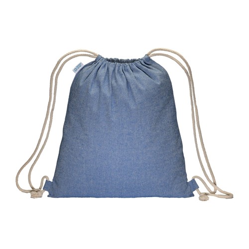 180 g/m2 recycled cotton backpack, with drawstring closure 180 g/m2 recycled cotton backpack, with drawstring closure
