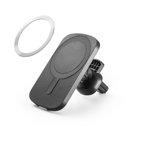 KOCH. Car smartphone holder with wireless magnetic charger 15W in recycled ABS (100% rABS)