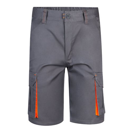 VL HEMERA. Bermuda bicolore elasticizzati con diverse tasche (240g/m²), in cotone (46%), EME (38%) e poliestere (16%)