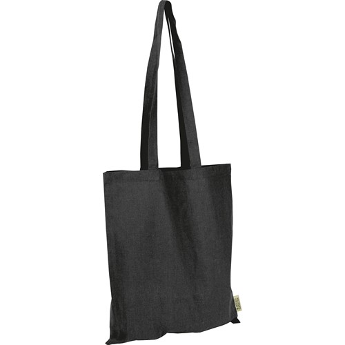 Bolsa de algodón con asas largas fabricada con algodón reciclado y RPET Bolsa de algodón con asas largas fabricada con algodón reciclado y RPET