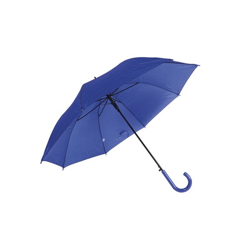 Automatic umbrella with metal shaft and plastic crook handle