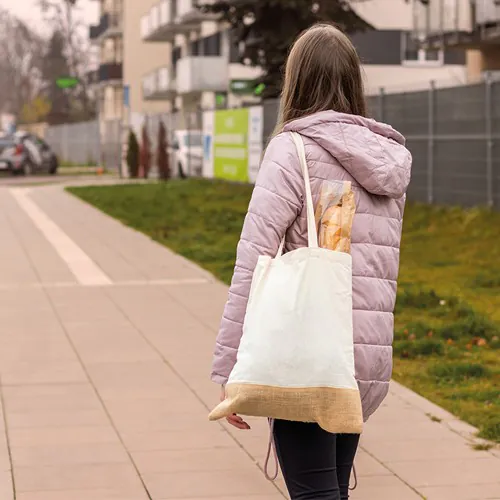 Shopper con fondo in juta DOREEN