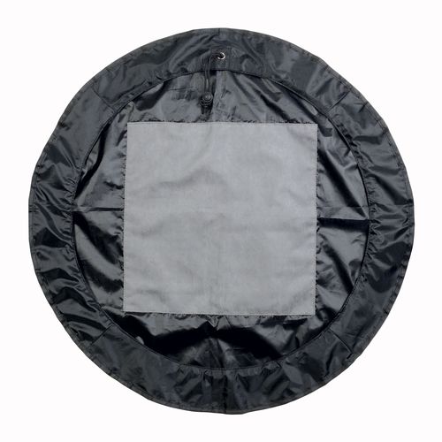 Polyester foot mat. Can be folded and turned into a bag for damp clothes (65 cm diameter w