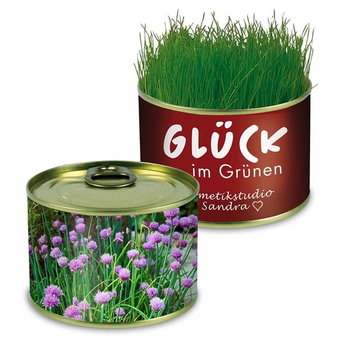 Boite de conserve Nature avec graines - ciboulette